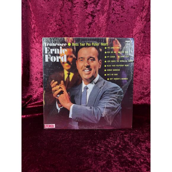 Vintage 12" Vinyl Record Tennessee Ernie Ford Bless Your Pea Pickin' Heart 1958 - Picture 1 of 4
